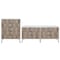 Manhattan Comfort 2-Piece DUMBO  5-Drawer Tall Dresser and DUMBO 6-Drawer Double Low Dresser in White and Grey 2-DB03-WG - alternate 2